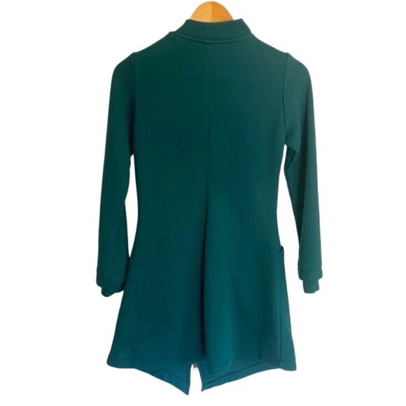 Kim Schalk Green Zipper Front Asymmetrical Dress Xsmall - Picture 3 of 4